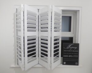 Tracked wooden shutters