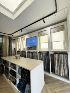 North London Showroom for Curtains, Blinds, Wooden Shutters, Designer Furniture and Designer Fabric