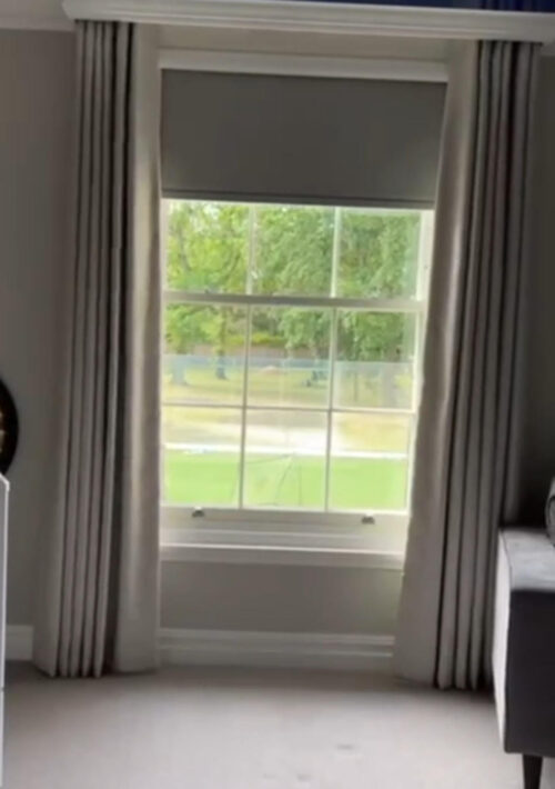 Fully Cassetted Total Blackout Roller Blind with close up images clearly showing the frame details.