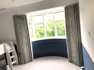 Wave Curtains for bedroom bay Open