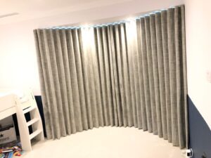 Wave Curtains for bedroom bay Closed