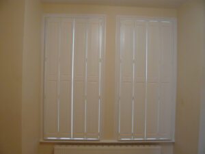 Solid panel wooden shutters
