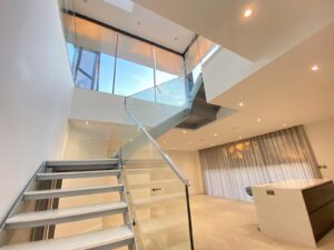 Sleek Practical Blinds combined with Soft Elegant Sheer Curtains in this modern property in Highgate, North London