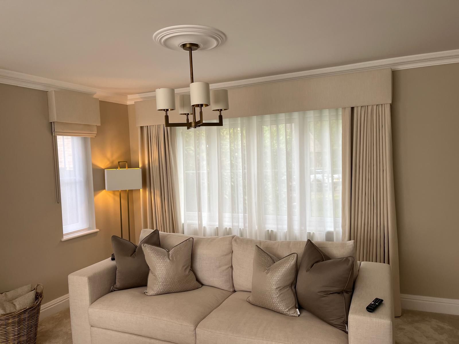 Timeless Curtains, layered with Soft, Practical Sheers and a Versatile Roman Blind. Is Epping Forest in North London or Essex?
