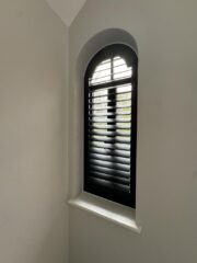 arched plantation shutter in Central London