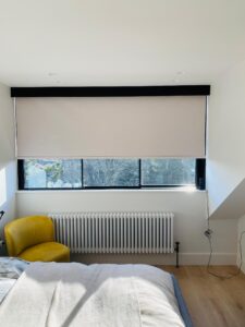 Roller Blind with Pelmet London Bedroom