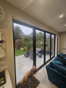 Patio Doors in East London before blinds fitted and before Decorquip Capital Fascia